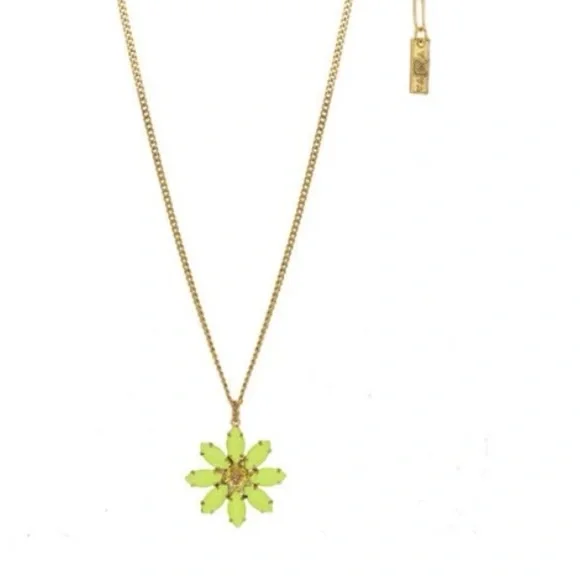 Tova molly Necklace Yellow Flower Pendant NEW - Picture 3 of 5